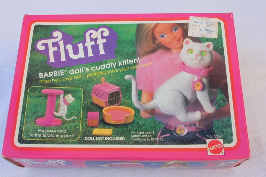 Fluff Barbie Doll's Cuddly Kitten Mattel New In Box 1982 [Photo 2]