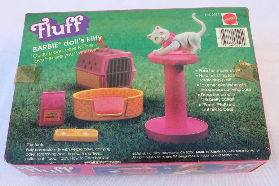 Fluff Barbie Doll's Cuddly Kitten Mattel New In Box 1982 [Photo 5]