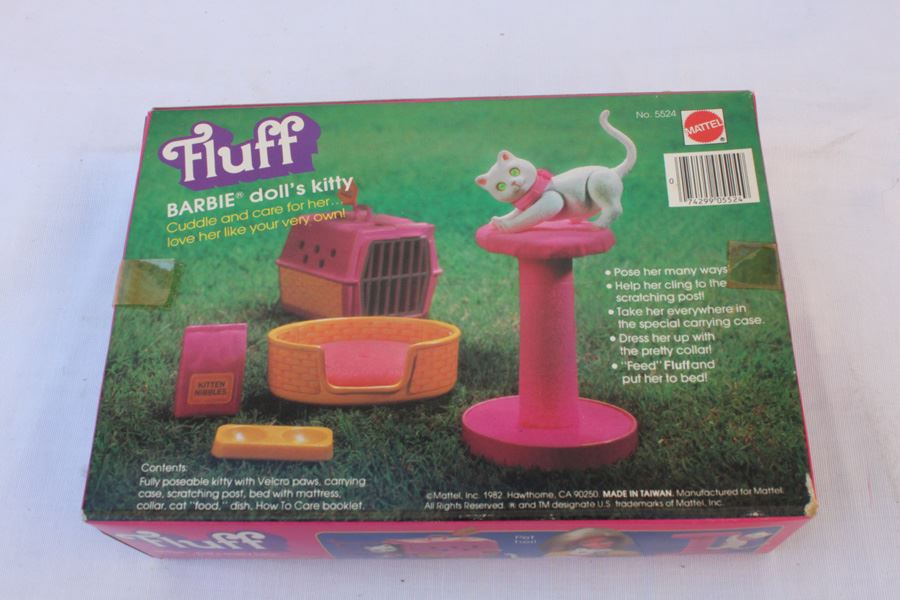 Fluff Barbie Doll's Cuddly Kitten Mattel New In Box 1982 [Photo 3]