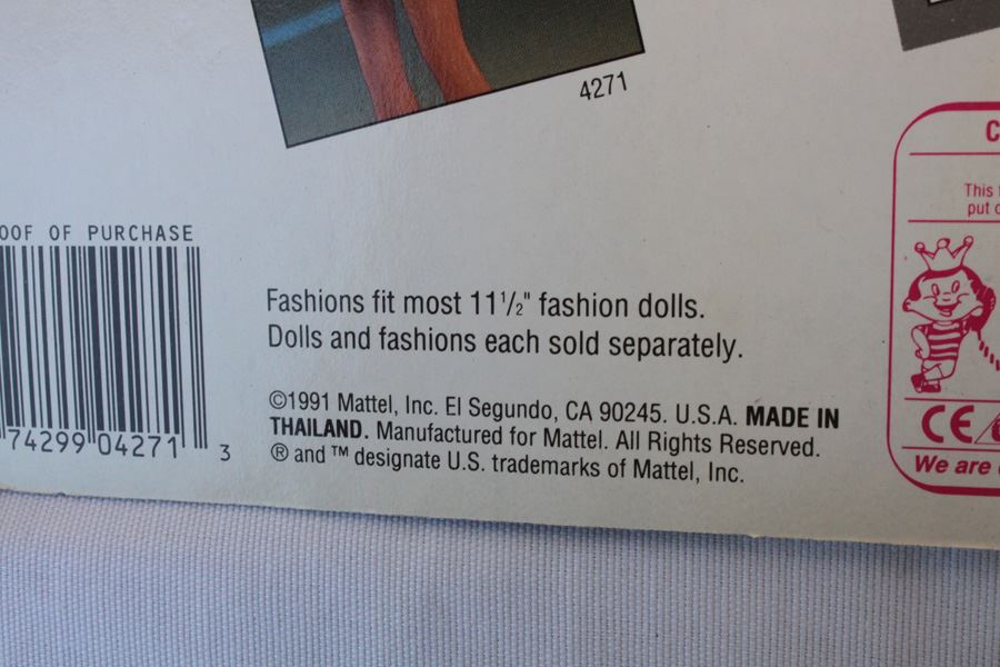 My First Barbie Outfits Clothing Mattel New On Card 1991 [Photo 10]