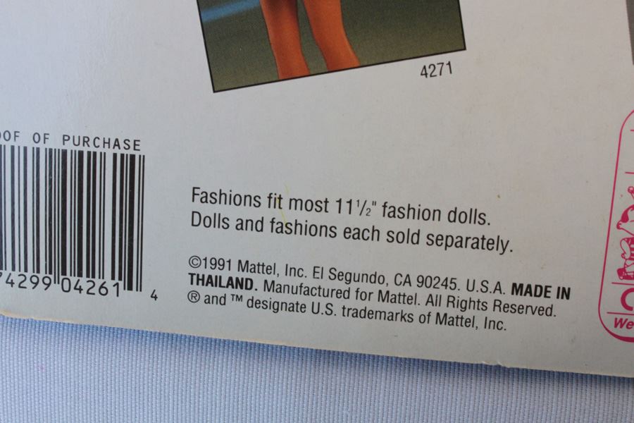 My First Barbie Outfits Clothing Mattel New On Card 1991 [Photo 9]