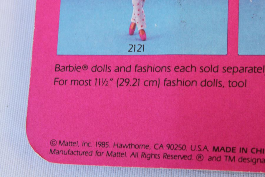 Barbie And Skipper Outfits Clothes Mattel New On Card 1978, 1985, 1988, 1991 [Photo 8]