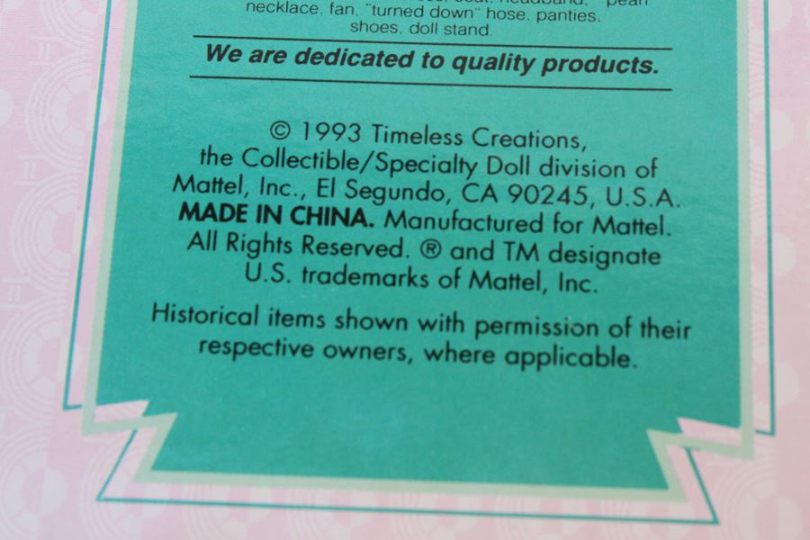 1920's Flapper Barbie Mattel New In Box 1993 [Photo 5]