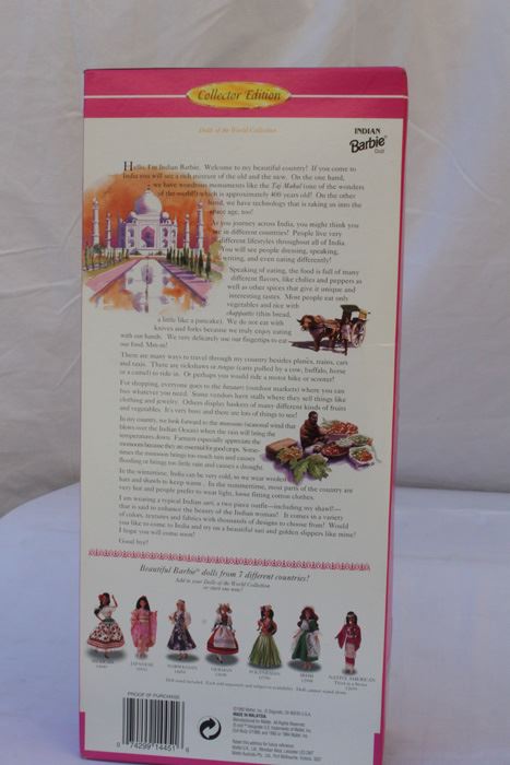 Indian Barbie Collector Edition Mattel New In Box 1995 [Photo 3]