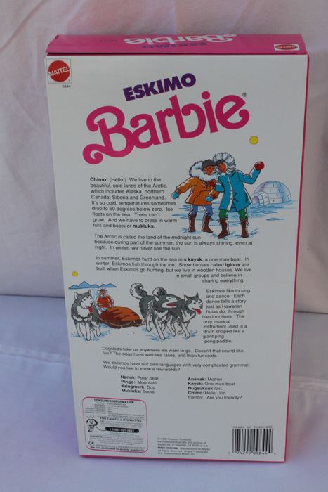 Eskimo Barbie Mattel New In Box 1990 [Photo 3]