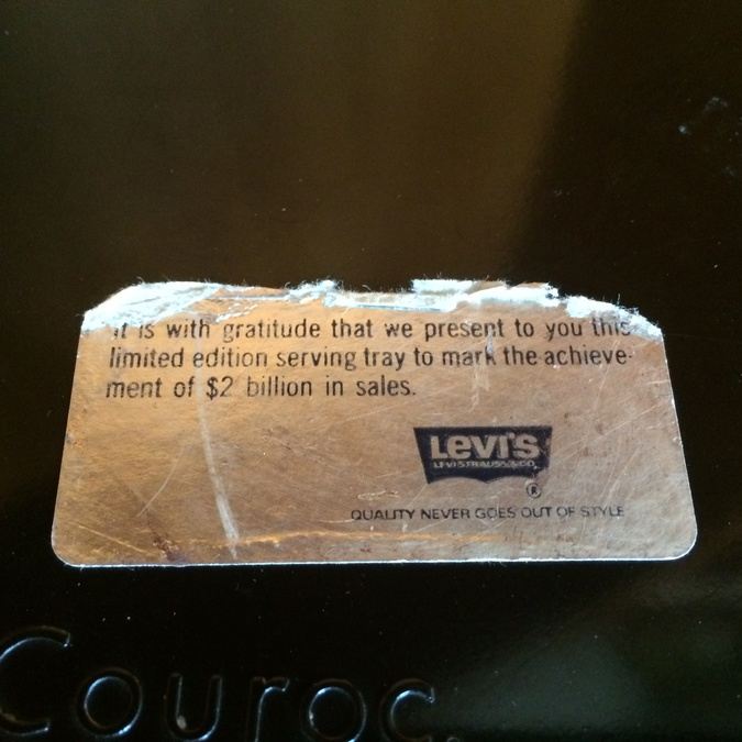 Levi Strauss & Co S.F. CAL Limited Edition Sales Award Tray [Photo 3]