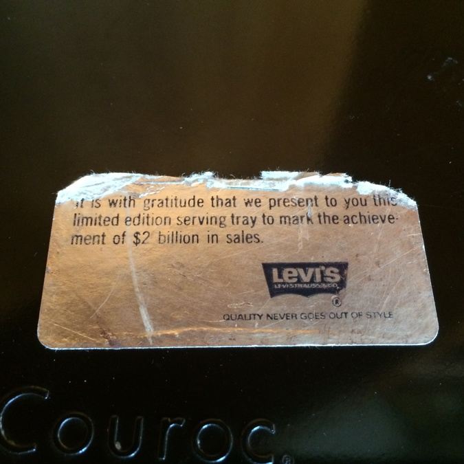 Levi Strauss & Co S.F. CAL Limited Edition Sales Award Tray [Photo 4]