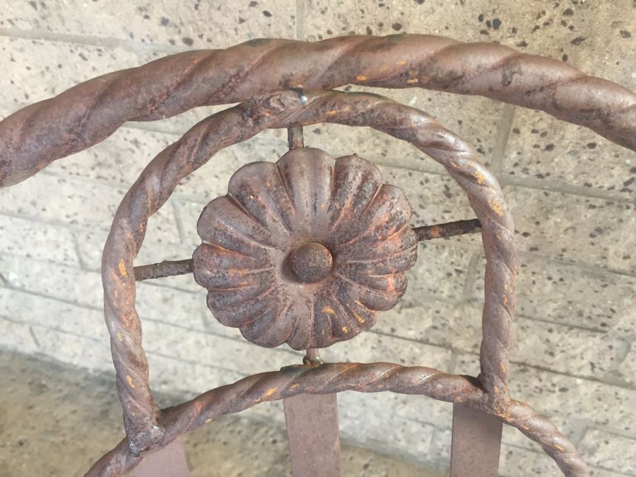 Wrought Iron Rocking Chairs With Built-In Cup Holders [Photo 5]