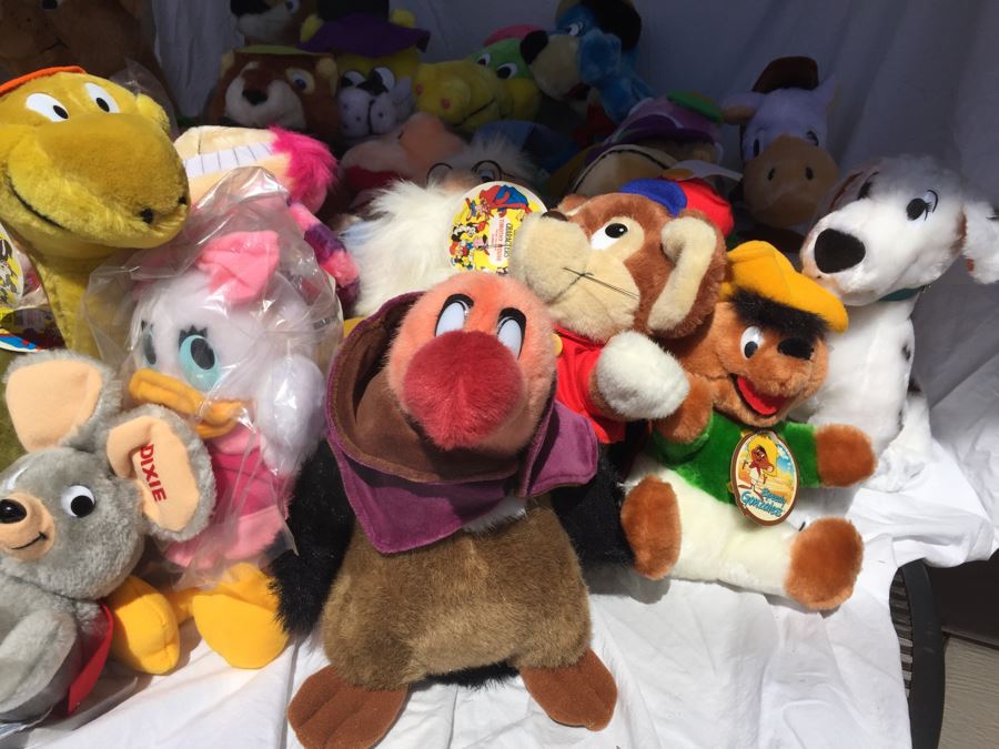 Huge Lot Of Vintage Walt Disney Plush Toys