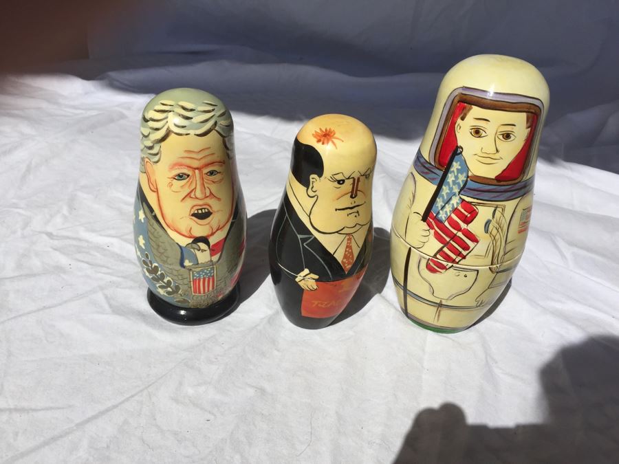 Vintage Nesting Dolls Russian And U.S. Themed Dolls [Photo 1]