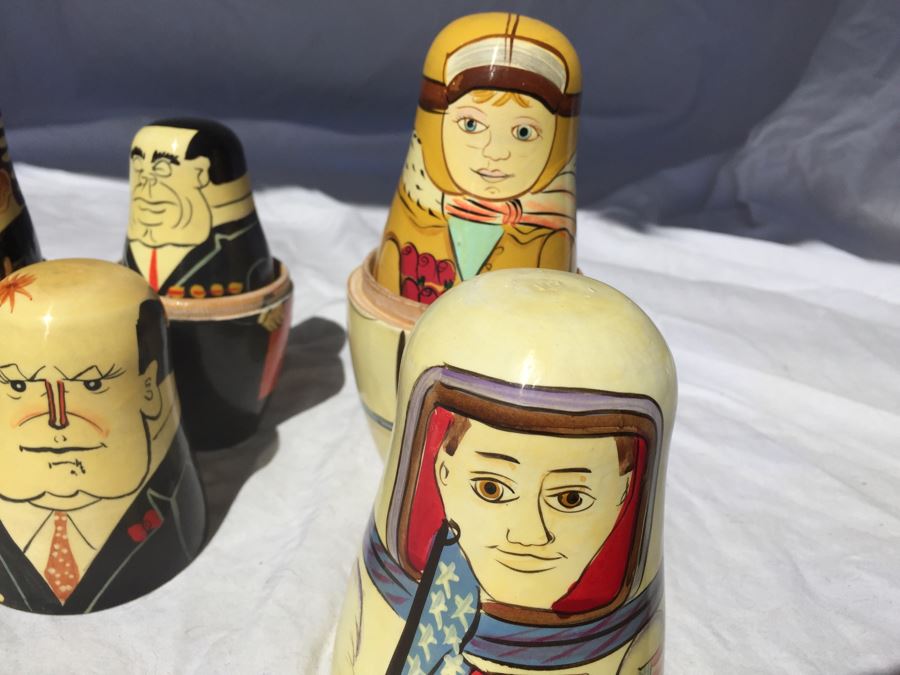 Vintage Nesting Dolls Russian And U.S. Themed Dolls [Photo 4]