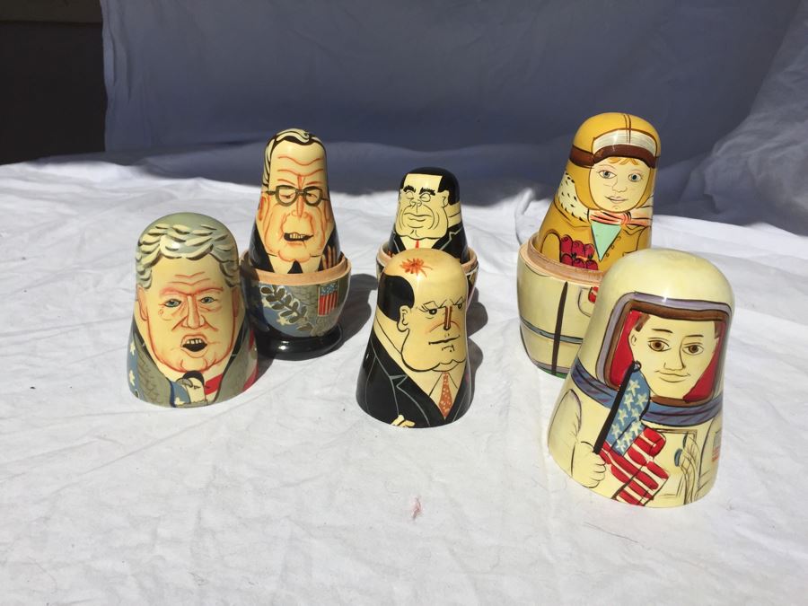 Vintage Nesting Dolls Russian And U.S. Themed Dolls [Photo 2]