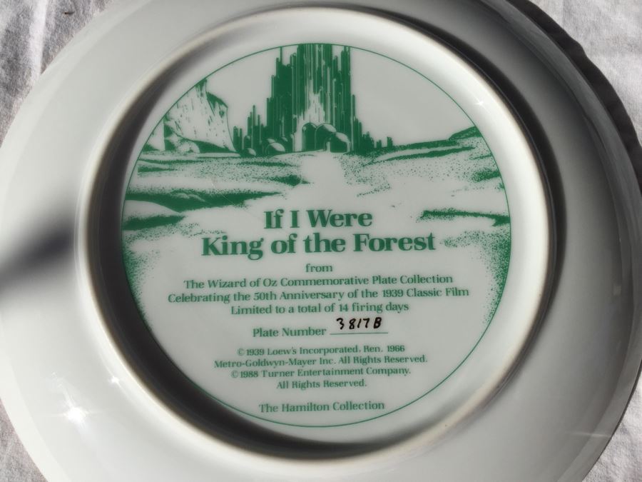 Wizard Of Oz Collectible Limited Edition Plates The Hamilton Collection Vintage 1988 [Photo 3]