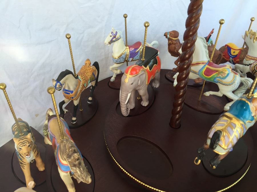 Huge Lot Of Carousel Horses With Wooden Display Stands [Photo 8]