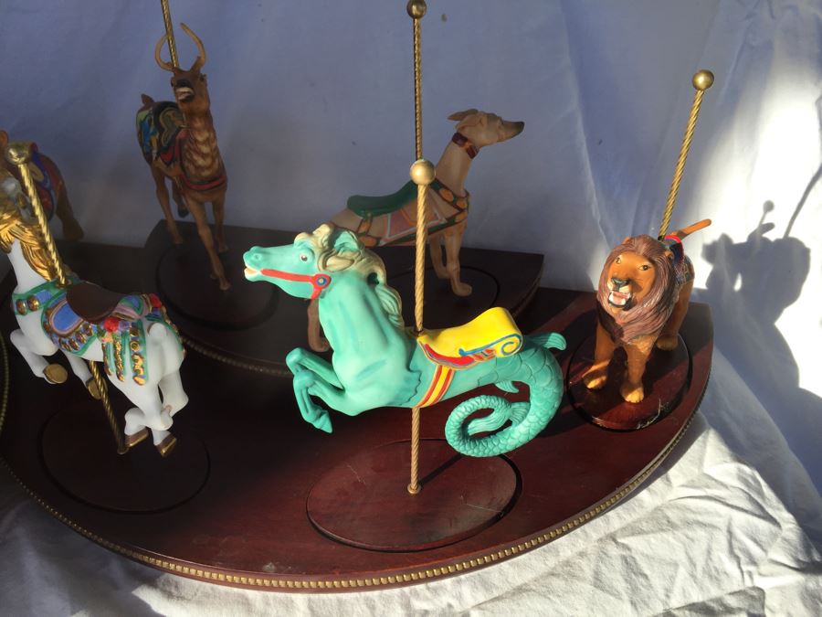 Huge Lot Of Carousel Horses With Wooden Display Stands [Photo 5]