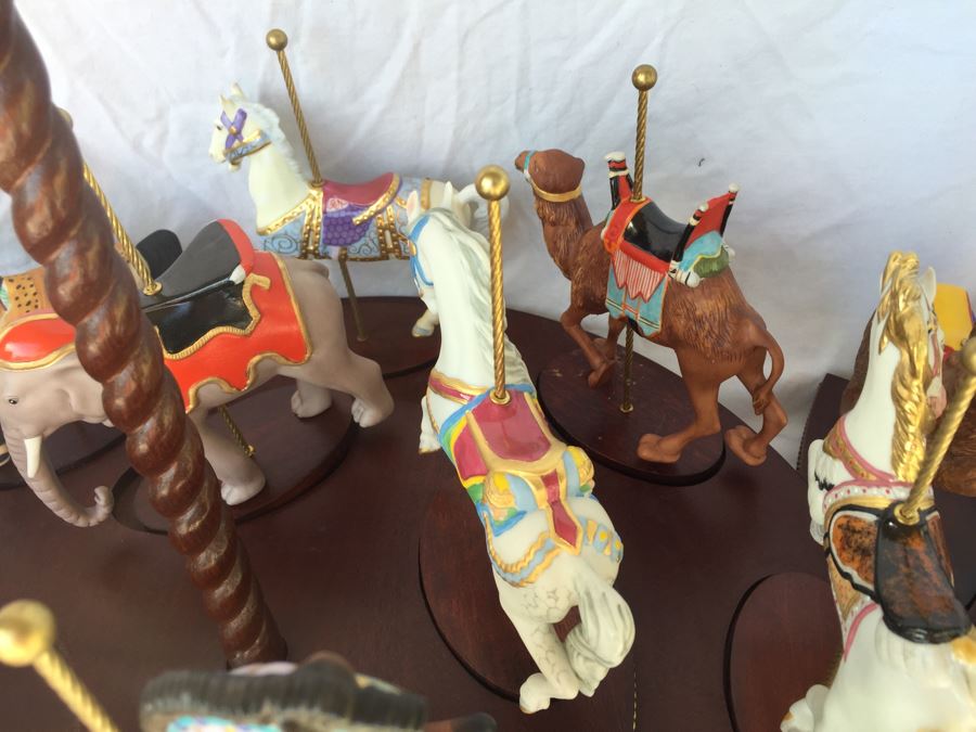 Huge Lot Of Carousel Horses With Wooden Display Stands [Photo 7]