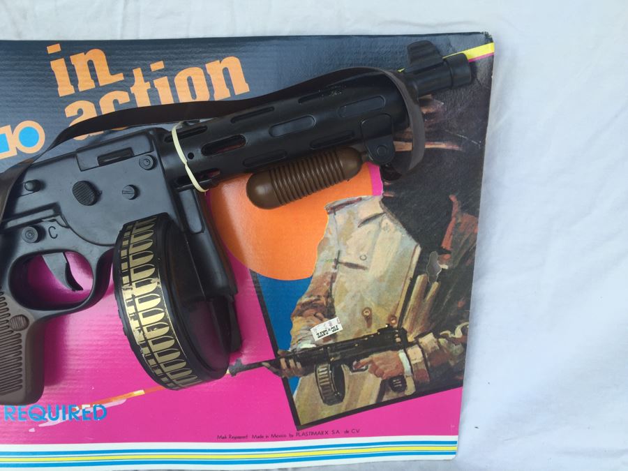 F.B.I. Toy Machine Gun From Plastimarx New On Card [Photo 5]