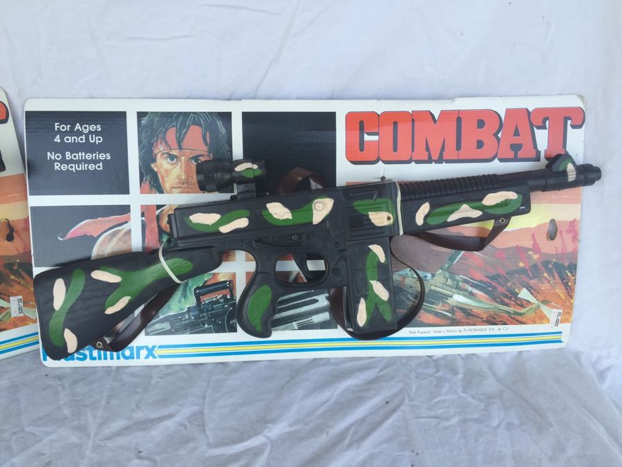 Combat Toy Rifles New On Card With RAMBO Look-A-Like By Plastimarx [Photo 5]