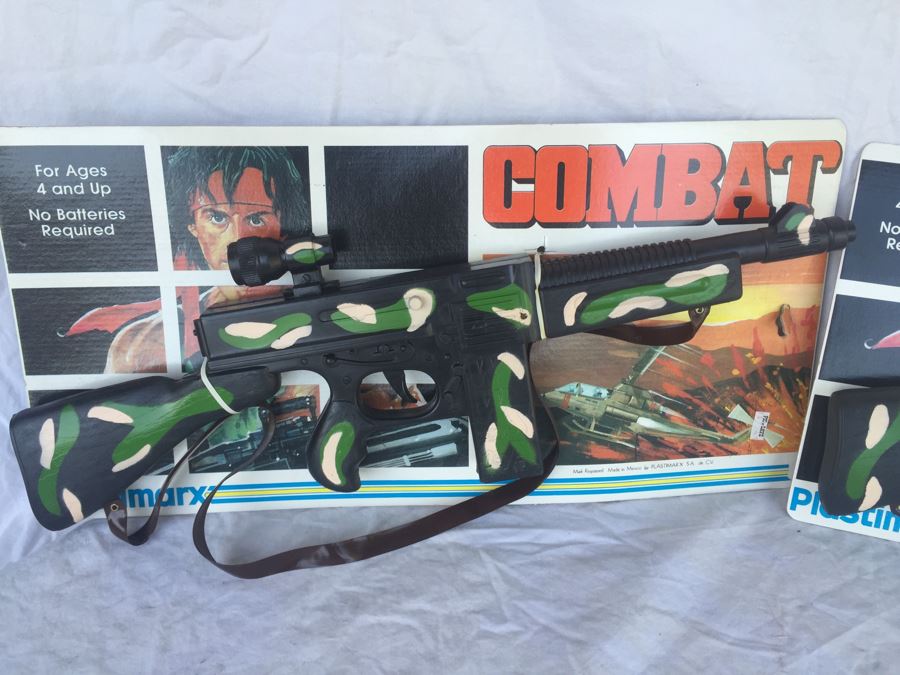 Combat Toy Rifles New On Card With RAMBO Look-A-Like By Plastimarx [Photo 2]