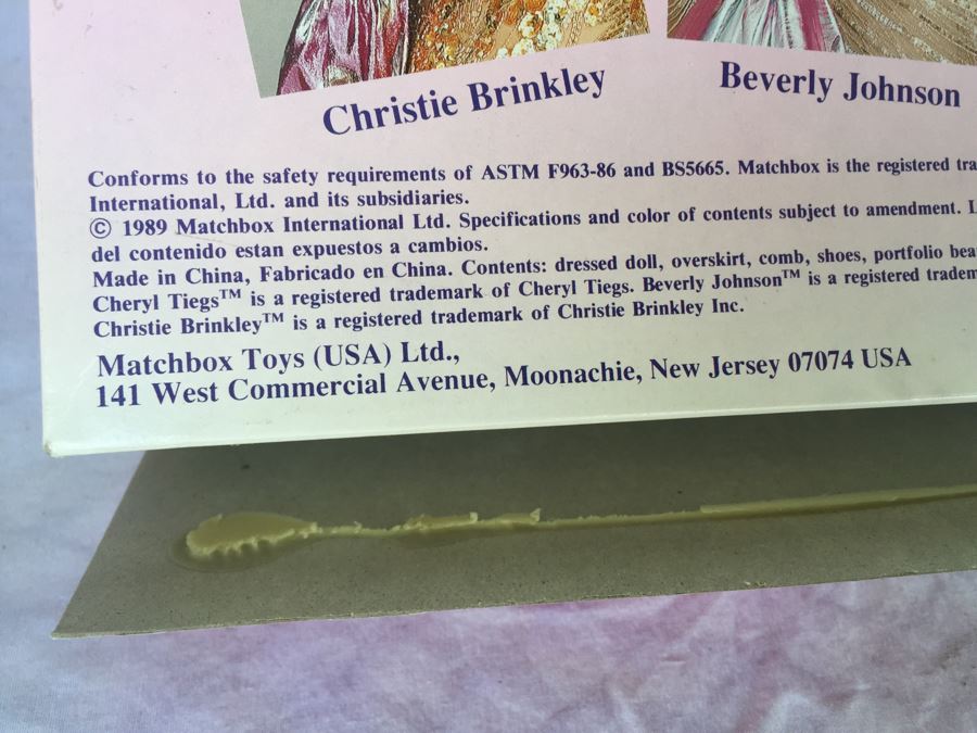 The Real Model Collection Dolls New In Box Matchbox Cheryl Tiegs, Beverly Johnson & Christie Brinkley Vintage 1989 [Photo 11]