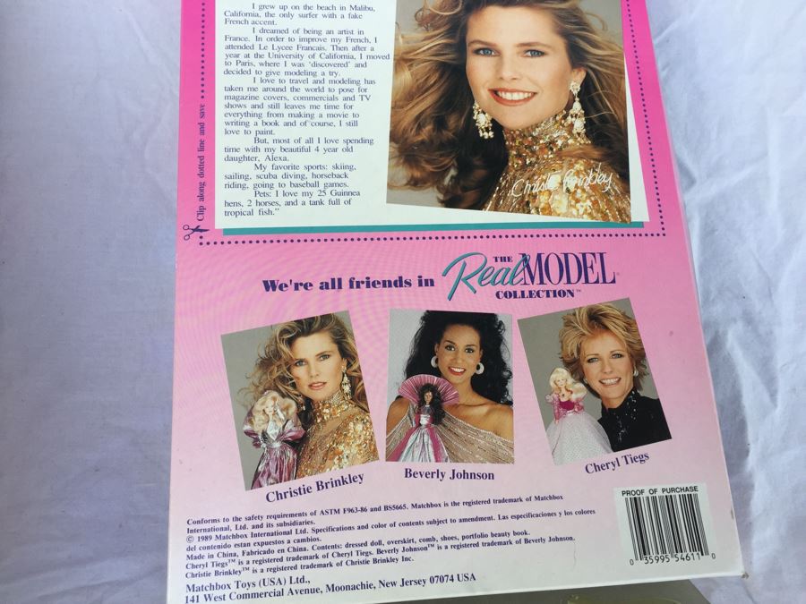 The Real Model Collection Dolls New In Box Matchbox Cheryl Tiegs, Beverly Johnson & Christie Brinkley Vintage 1989 [Photo 10]