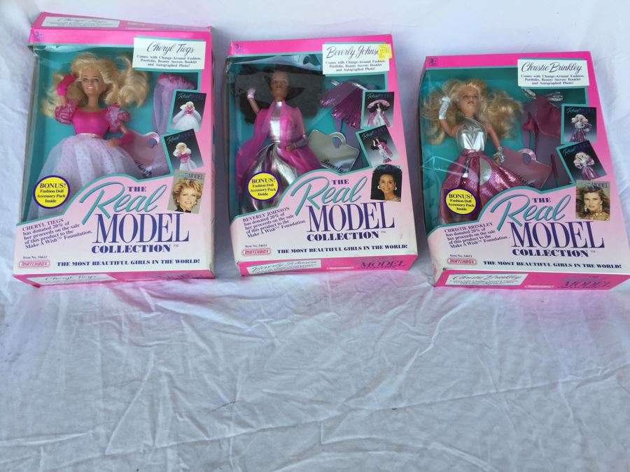 The Real Model Collection Dolls New In Box Matchbox Cheryl Tiegs, Beverly Johnson & Christie Brinkley Vintage 1989 [Photo 2]