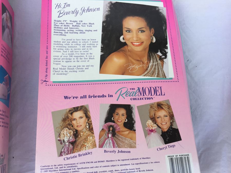 The Real Model Collection Dolls New In Box Matchbox Cheryl Tiegs, Beverly Johnson & Christie Brinkley Vintage 1989 [Photo 7]