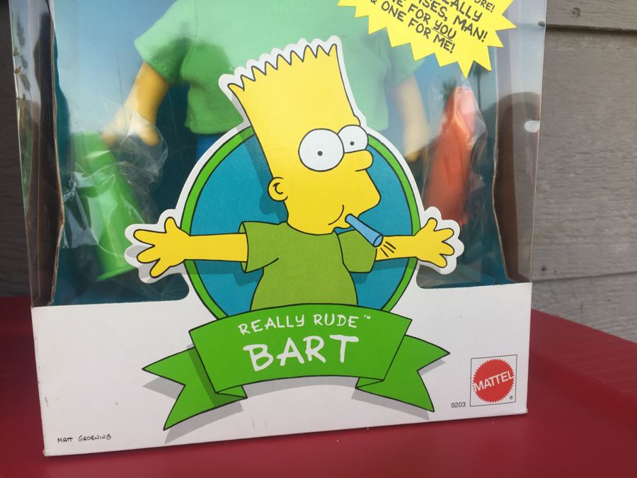 Large The Simpsons Vinyl Dolls Bart Simpson And Lisa Simpson New In Box Mattel 1990 [Photo 5]