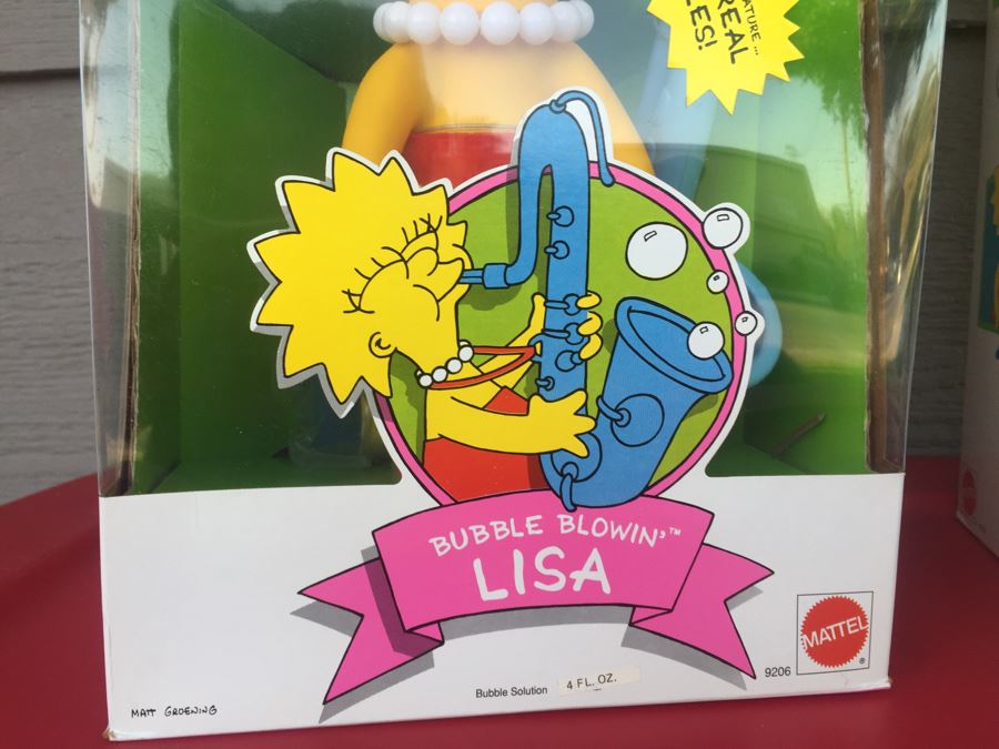 Large The Simpsons Vinyl Dolls Bart Simpson And Lisa Simpson New In Box Mattel 1990 [Photo 4]