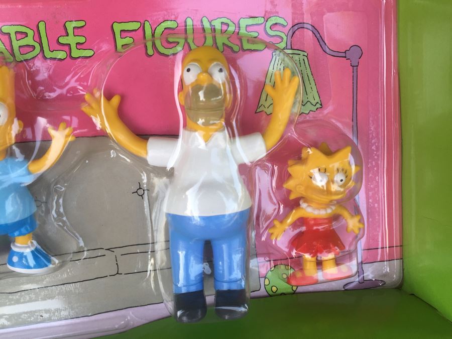 The Simpsons Bendable Figures And Bart Simpson Coin Bank New In Box 1990 [Photo 7]