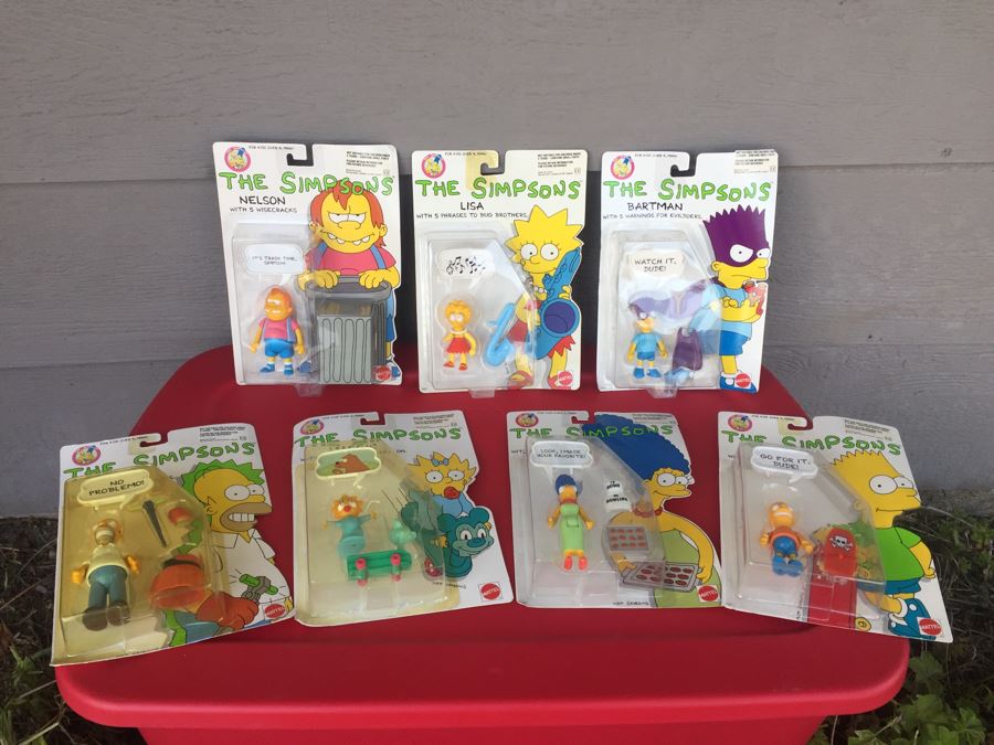 The Simpsons Action Figures New On Card Mattel 1990 [Photo 1]
