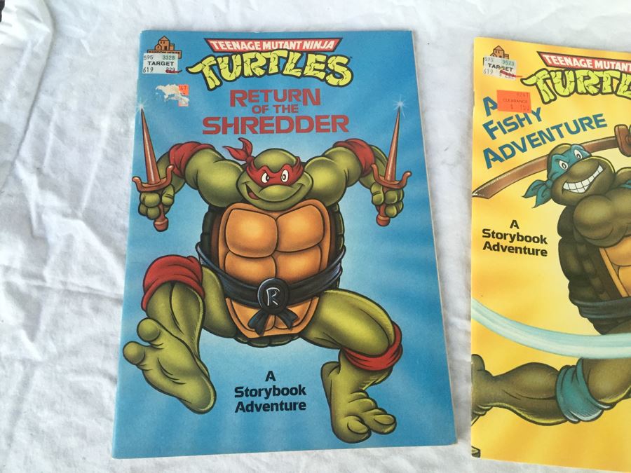 Two Vintage Teenage Mutant Ninja Turtle Books 1980s, 1990s, 90s