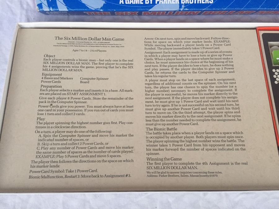The Six Million Dollar Man Board Game [Photo 8]