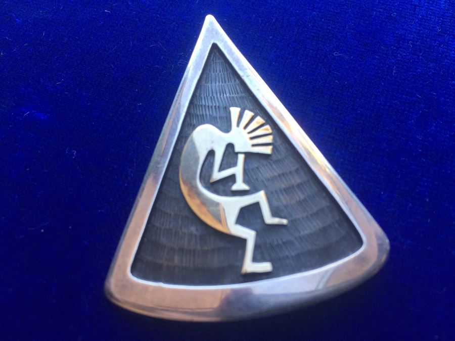 Signed Sterling Silver Native American Earrings Wt:22.5g [Photo 5]