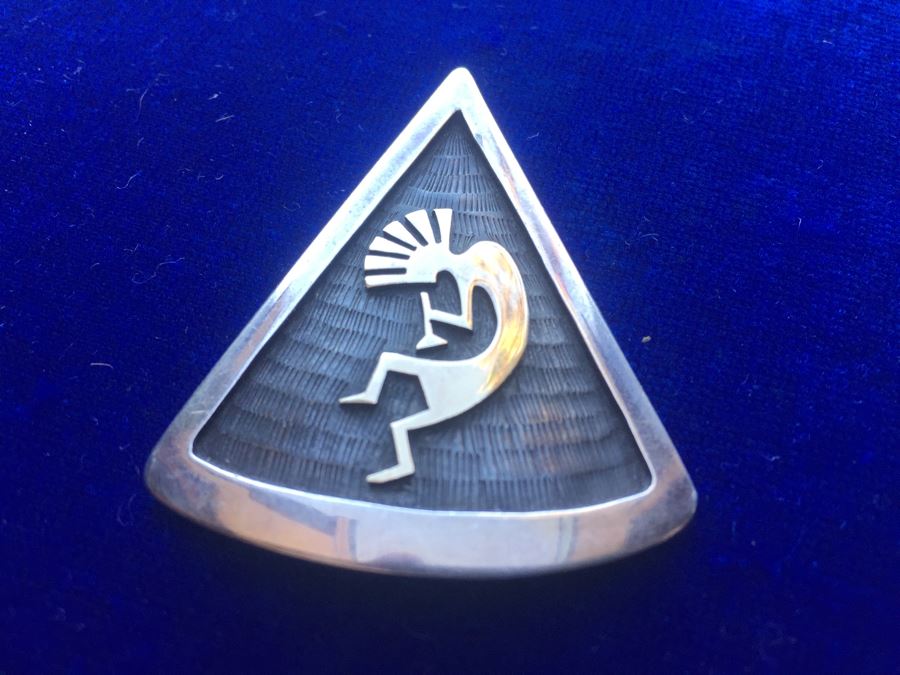 Signed Sterling Silver Native American Earrings Wt:22.5g [Photo 4]