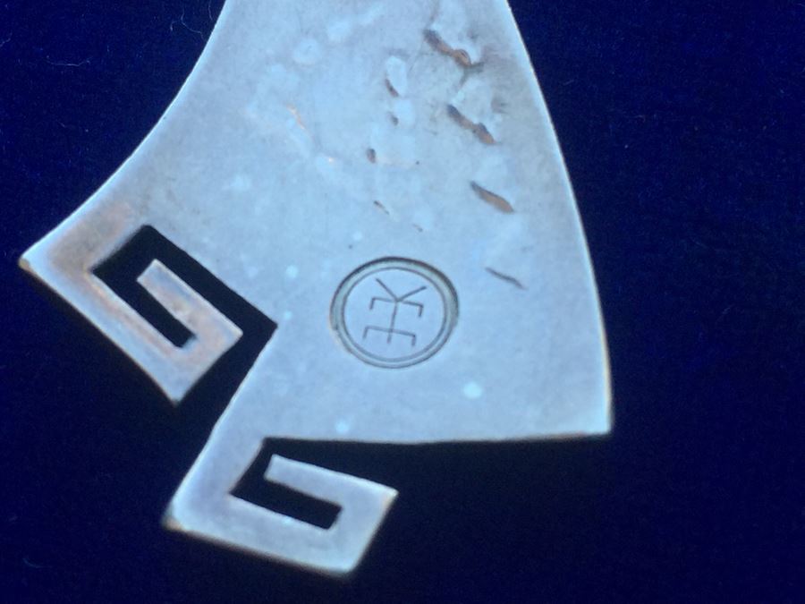 Signed Sterling Silver Native American Earrings Wt:16.8g [Photo 2]