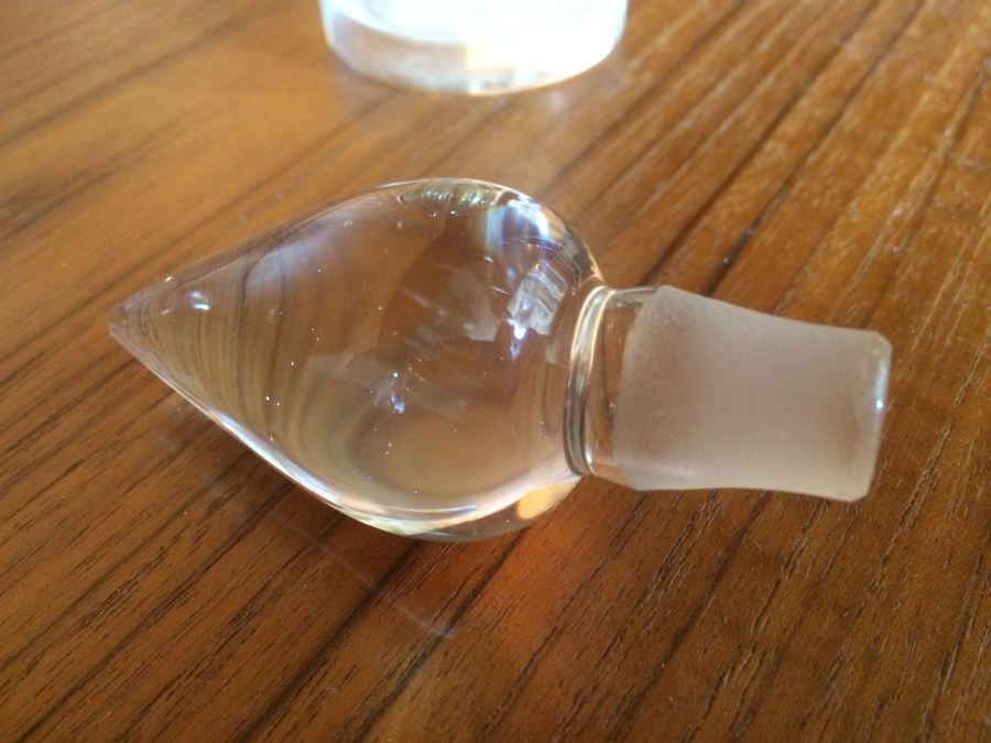 Murano Glass Archimede Seguso Signed Gold Bottle with Top [Photo 6]