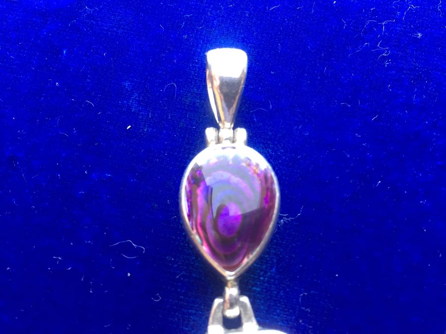 Sterling Silver Opal Pendant Wt:18.2g [Photo 4]