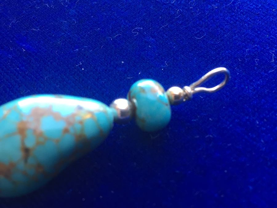 Natural Turquoise Pendant Wt: 5.1g [Photo 6]
