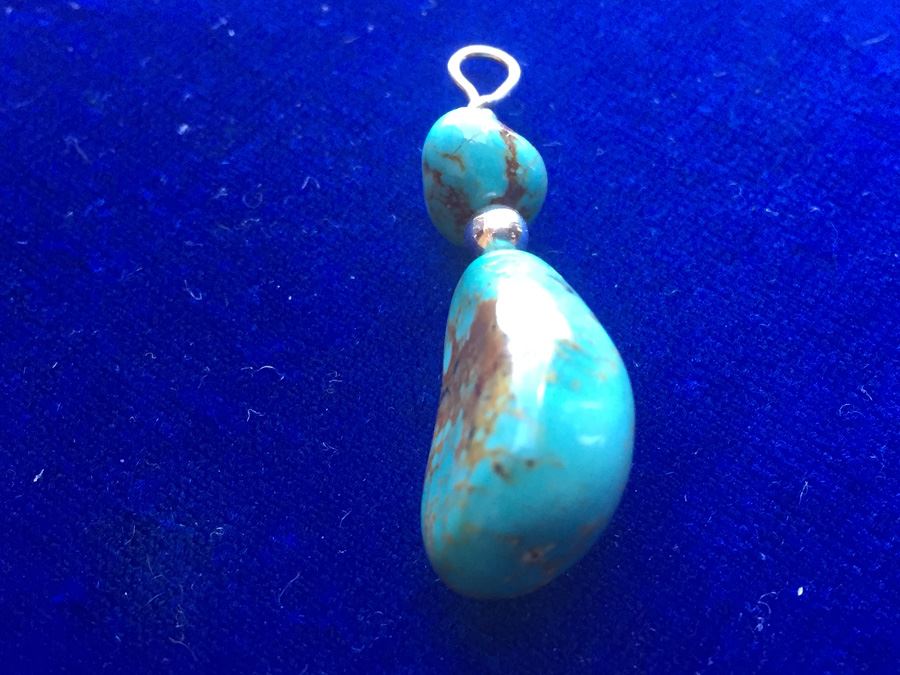 Natural Turquoise Pendant Wt: 5.1g [Photo 7]