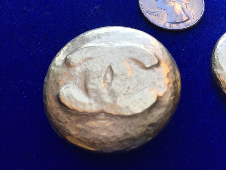 Genuine Chanel Costume Signature Earrings Wt:39.6g [Photo 2]