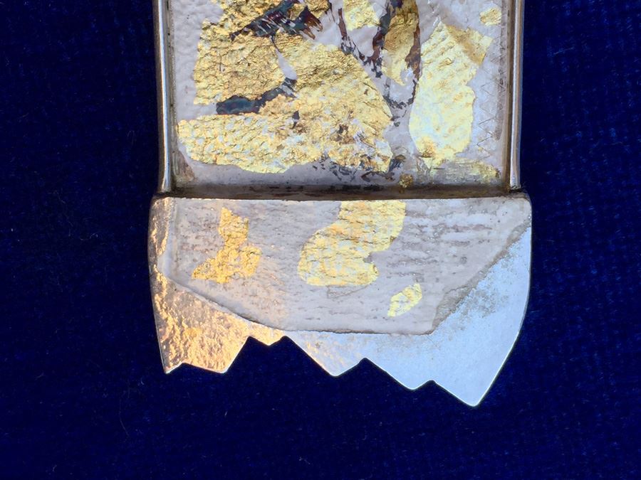 Sterling Silver Barrett 24k Gold Flakes Wt:15g [Photo 4]