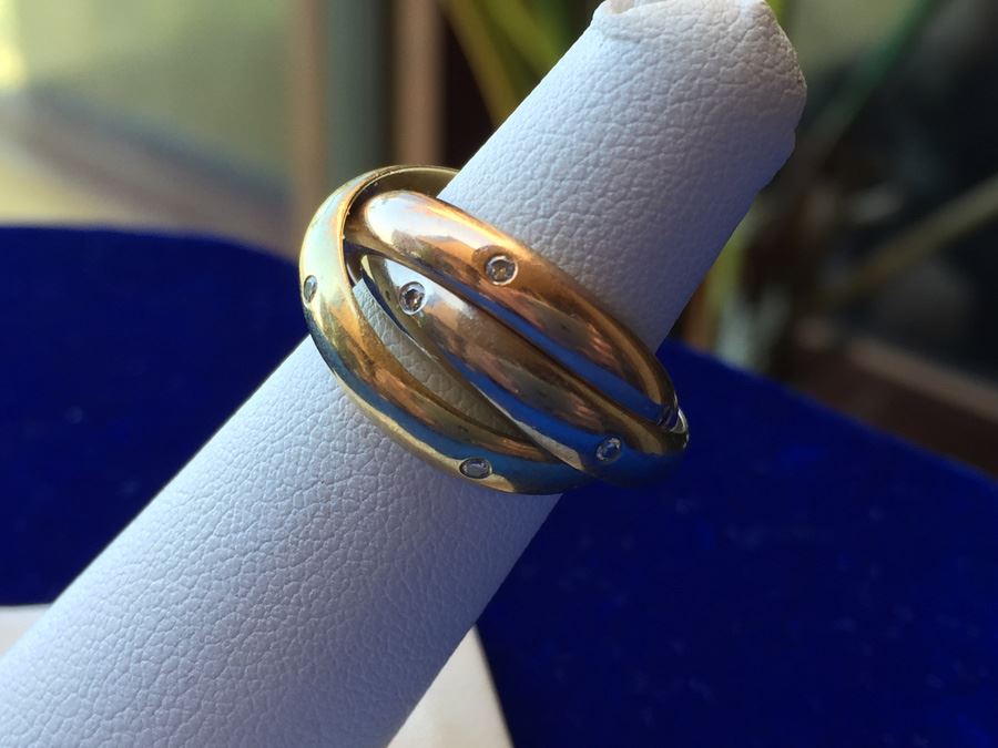 18k Gold Trinity De Cartier Size 6 Ring 10.7g Retails $2570 [Photo 1]