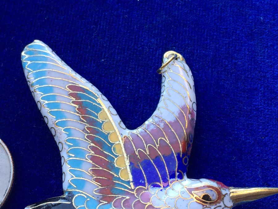 Cloisonné Hummingbird Pendant [Photo 5]