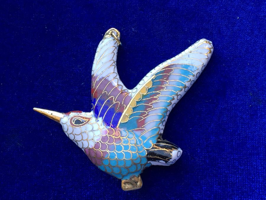 Cloisonné Hummingbird Pendant [Photo 7]