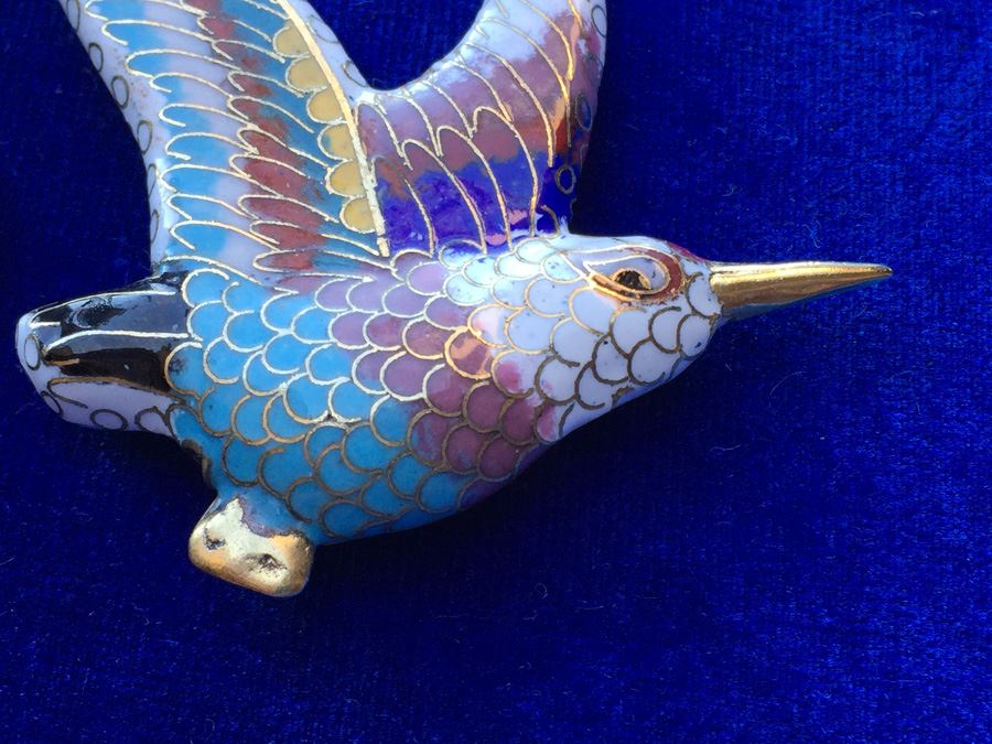 Cloisonné Hummingbird Pendant [Photo 4]