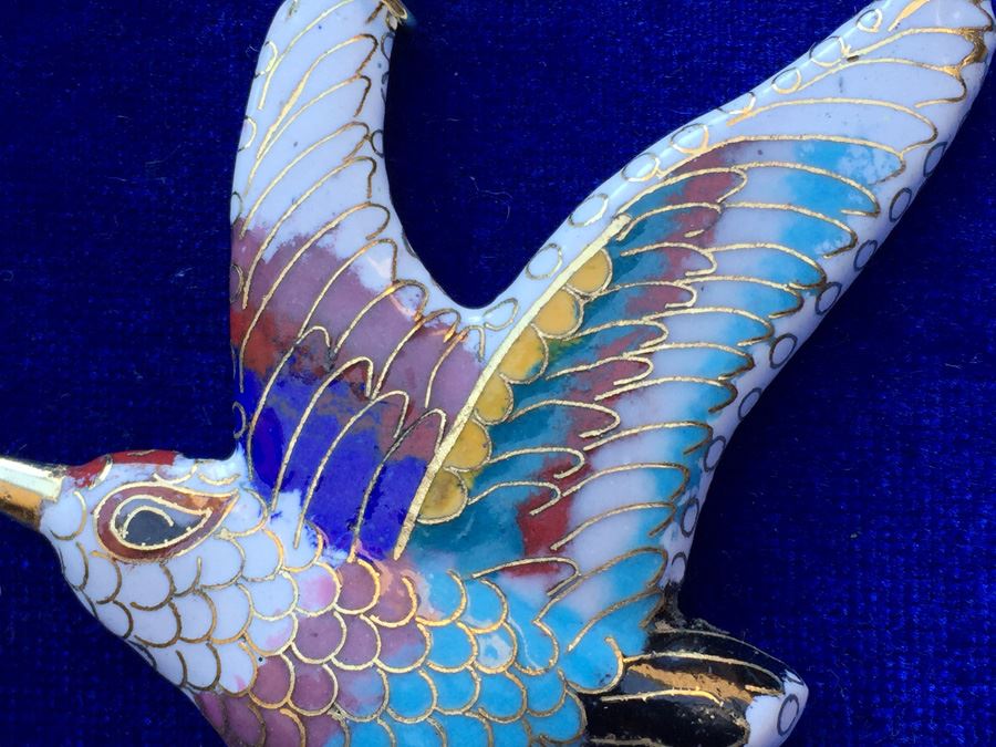 Cloisonné Hummingbird Pendant [Photo 8]