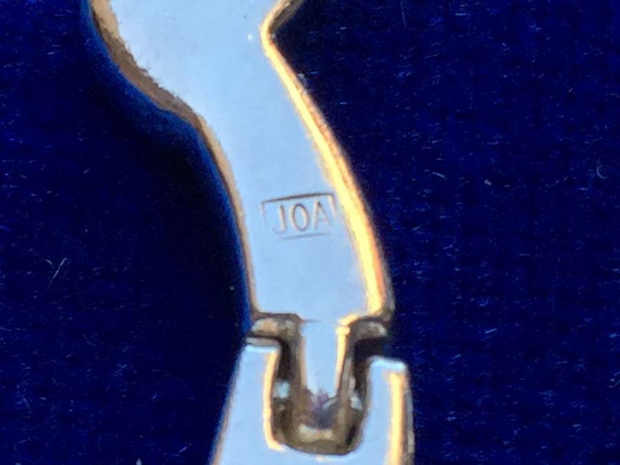 Sterling Silver Link Bracelet Signed JOA Wt:25.5g [Photo 5]