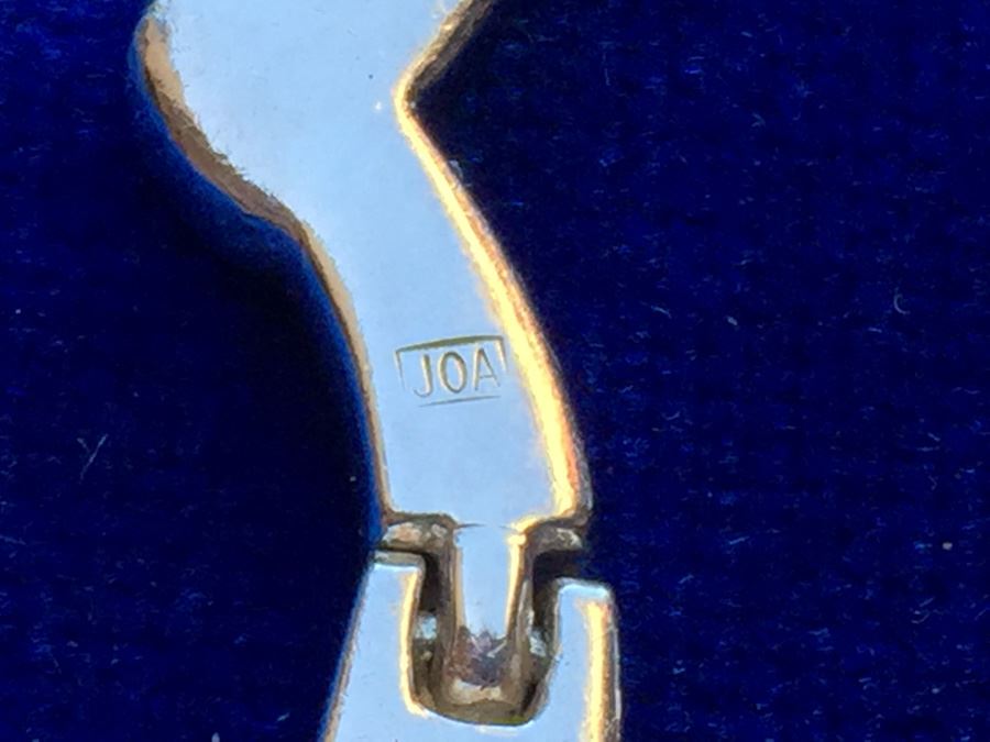Sterling Silver Link Bracelet Signed JOA Wt:25.5g [Photo 6]