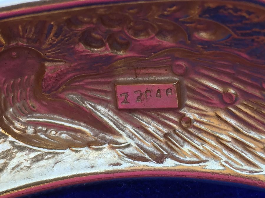 23k Gold Peacock Repoussé Design Bracelet In Cartouche Wt:22.4g [Photo 9]